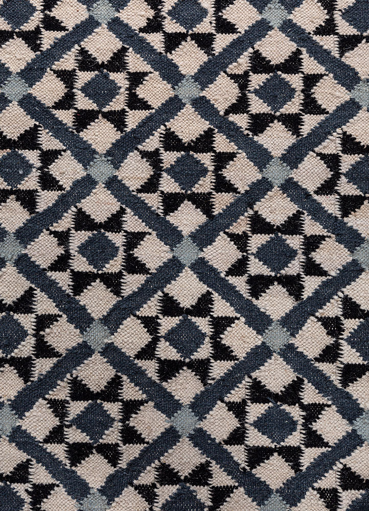 alhambra ivory wool flat weaves Rug - CloseUp