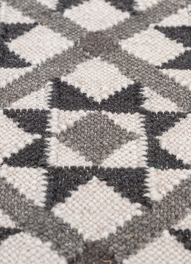 alhambra ivory wool flat weaves Rug - CloseUp