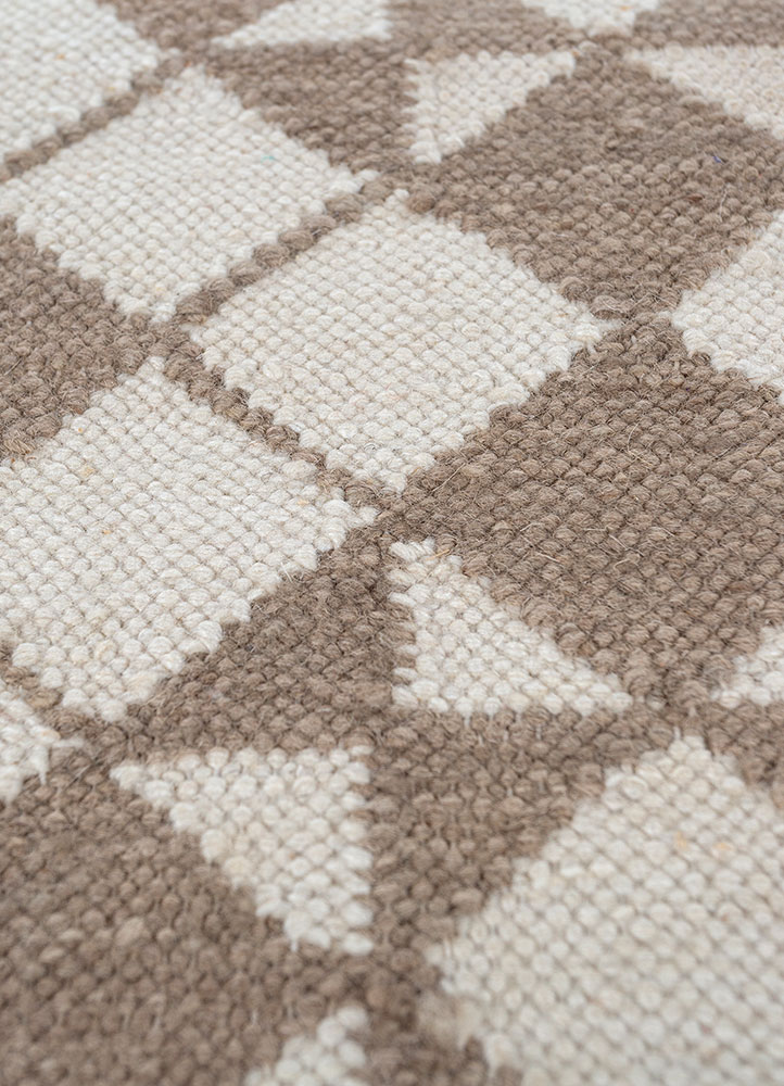 alhambra ivory wool flat weaves Rug - CloseUp