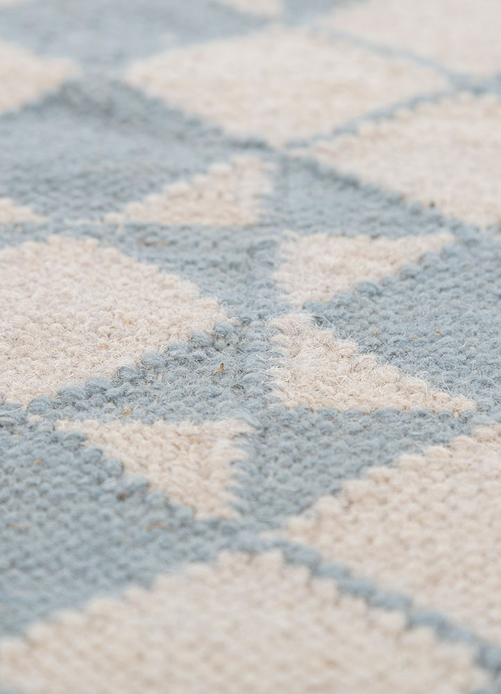 alhambra ivory wool flat weaves Rug - CloseUp