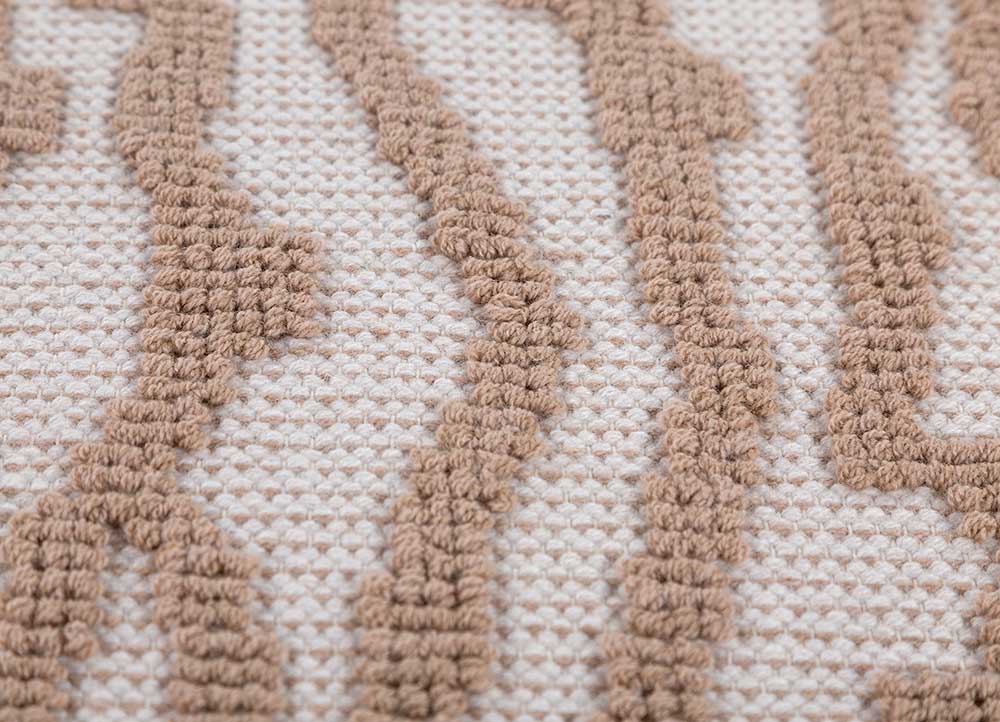 abrash ivory wool flat weaves Rug - CloseUp
