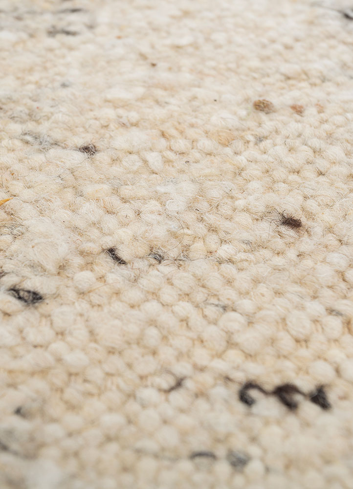 abrash ivory wool flat weaves Rug - CloseUp
