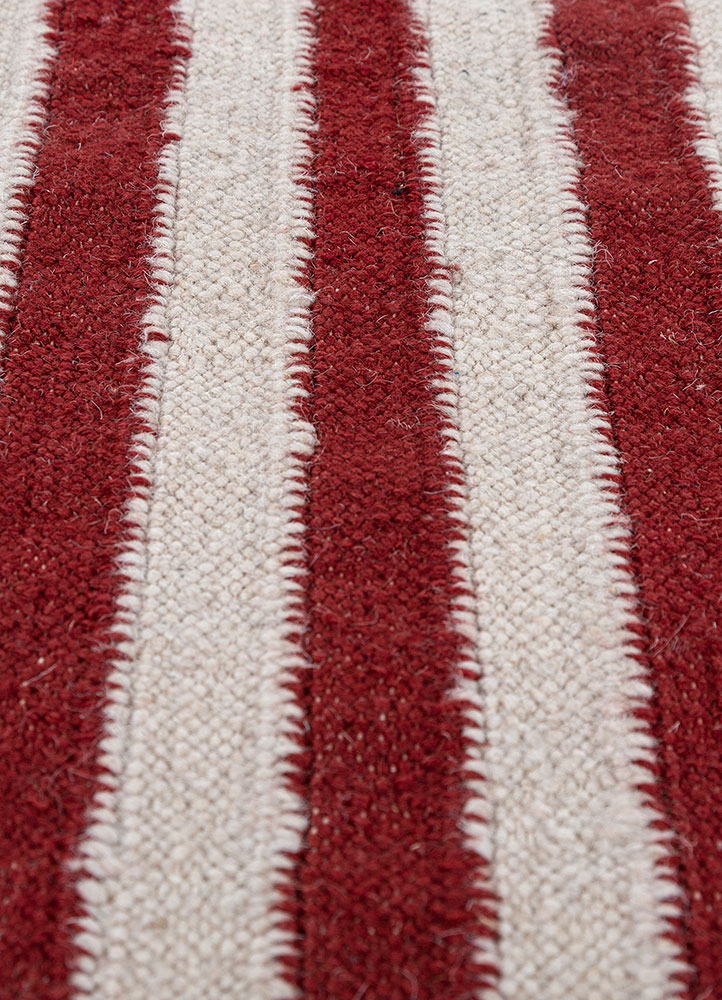 alhambra ivory wool flat weaves Rug - CloseUp