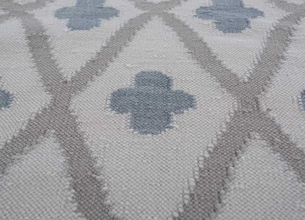 alhambra ivory wool flat weaves Rug - CloseUp