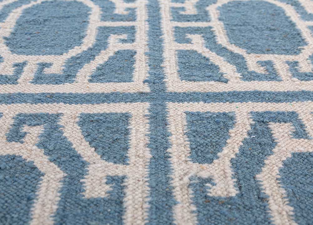 alhambra ivory wool flat weaves Rug - CloseUp