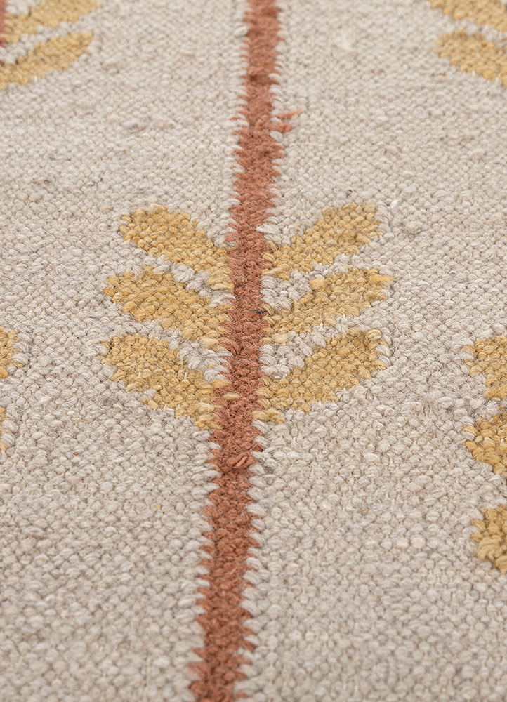orenda ivory wool flat weaves Rug - CloseUp