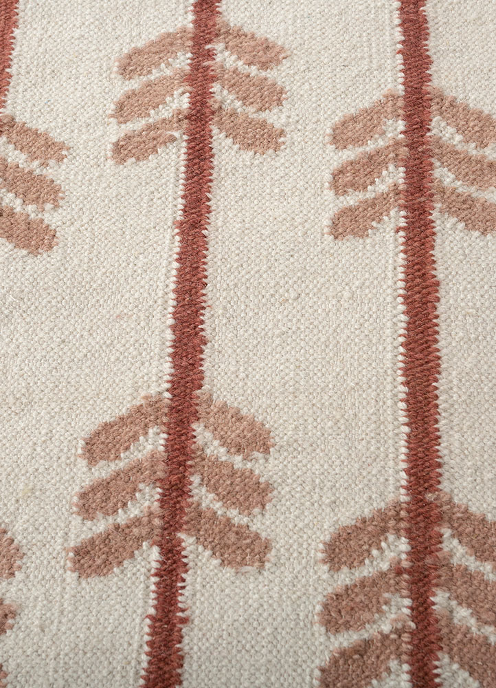 orenda ivory wool flat weaves Rug - CloseUp