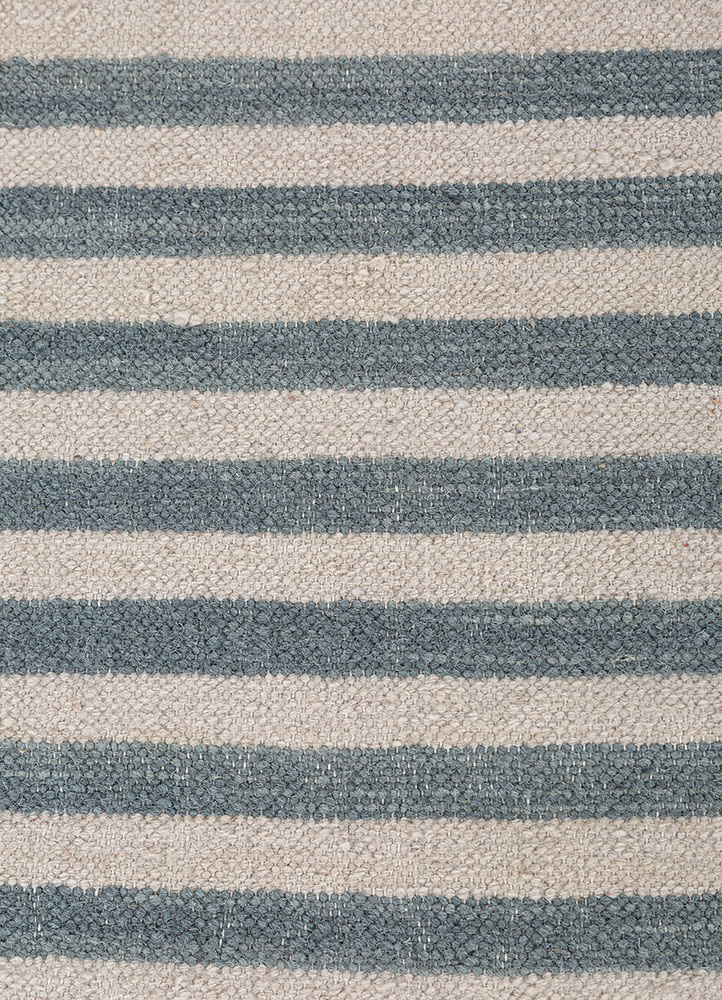 alhambra blue wool flat weaves Rug - CloseUp