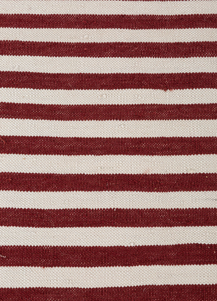 alhambra red and orange wool flat weaves Rug - CloseUp