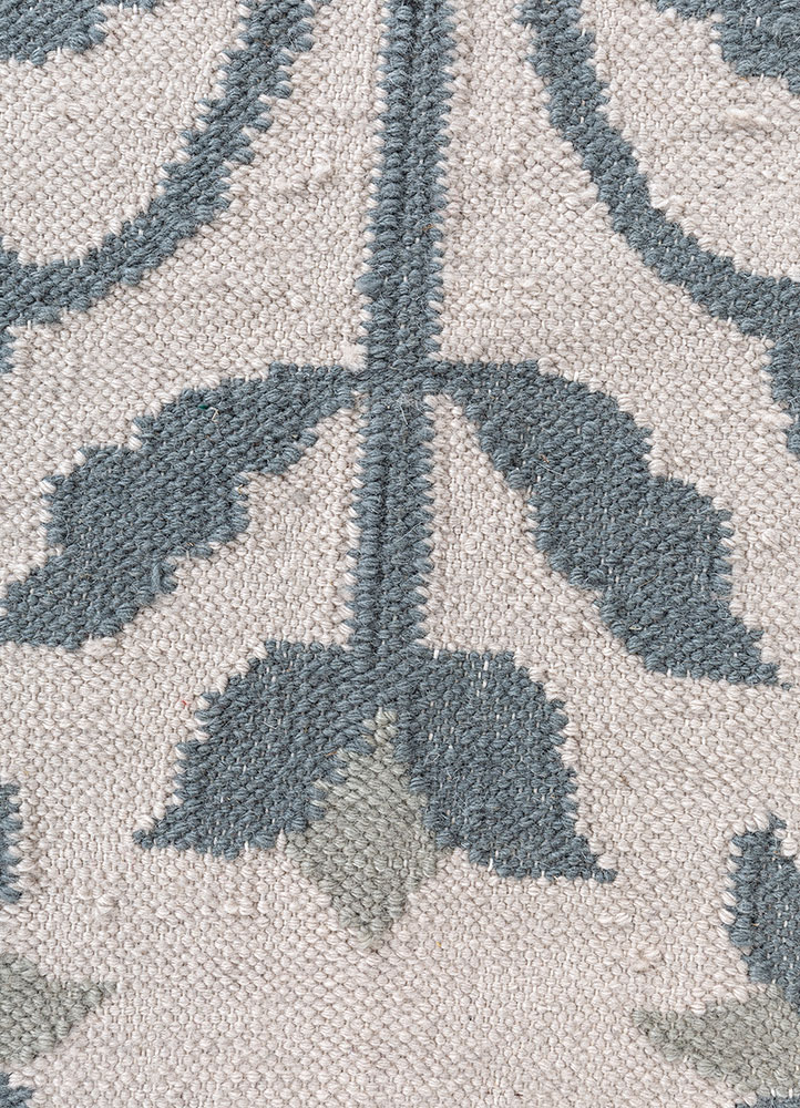 bedouin ivory wool flat weaves Rug - CloseUp