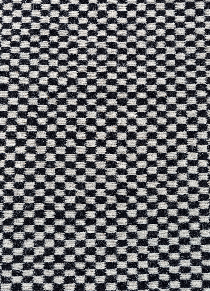 basis ivory wool flat weaves Rug - CloseUp