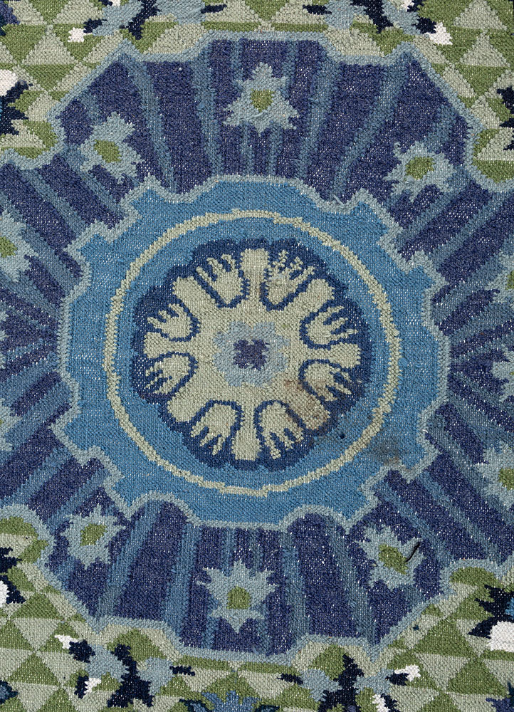 bedouin ivory wool flat weaves Rug - CloseUp
