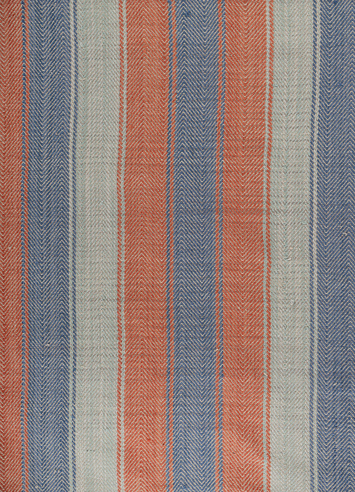 indusbar red and orange wool flat weaves Rug - CloseUp