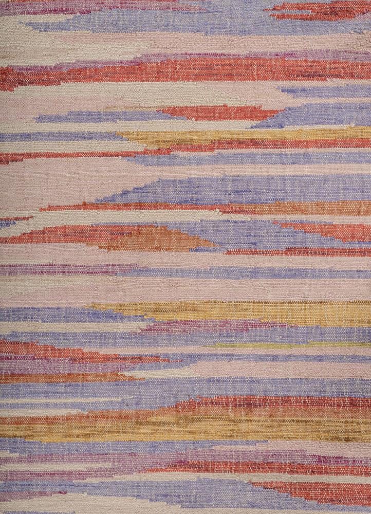 indusbar multi wool flat weaves Rug - CloseUp