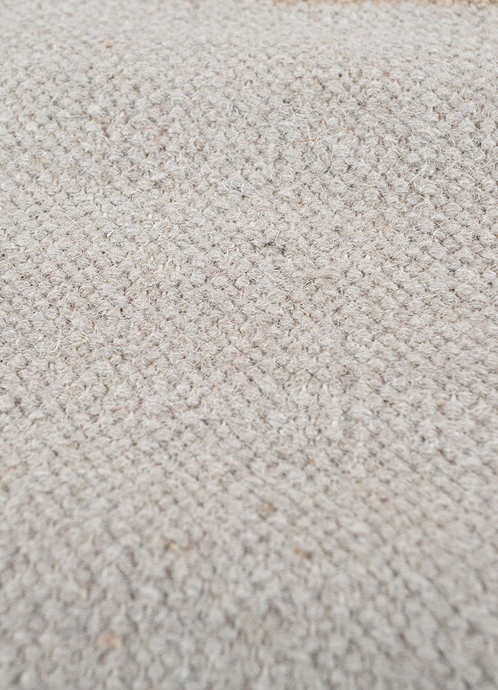 checkers blue wool flat weaves Rug - CloseUp