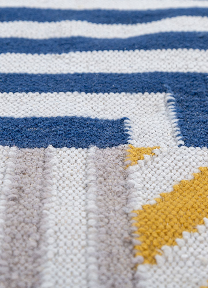 alhambra ivory wool flat weaves Rug - CloseUp