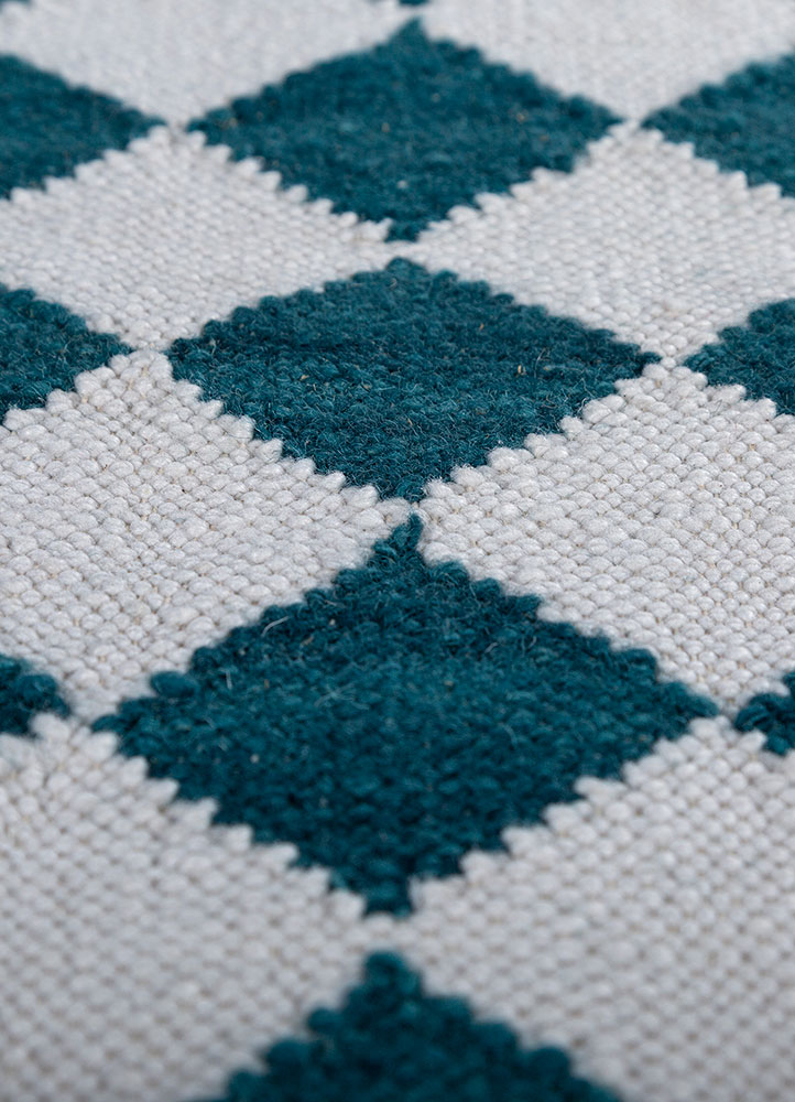 alhambra ivory wool flat weaves Rug - CloseUp