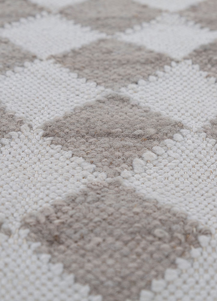 alhambra ivory wool flat weaves Rug - CloseUp