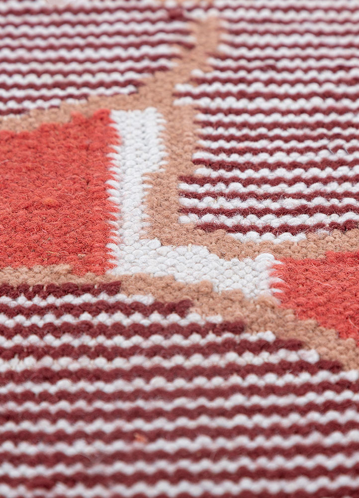 alhambra ivory wool flat weaves Rug - CloseUp