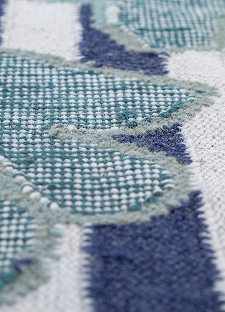 alhambra ivory wool flat weaves Rug - CloseUp