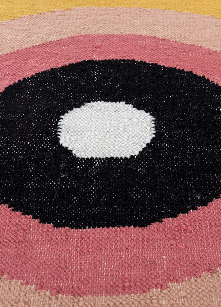 zen and zest grey and black wool flat weaves Rug - CloseUp
