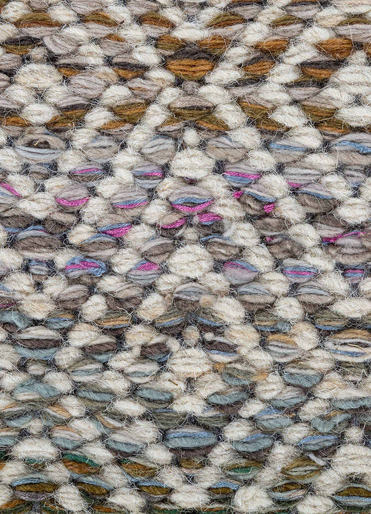 abrash grey and black wool and viscose flat weaves Rug - CloseUp