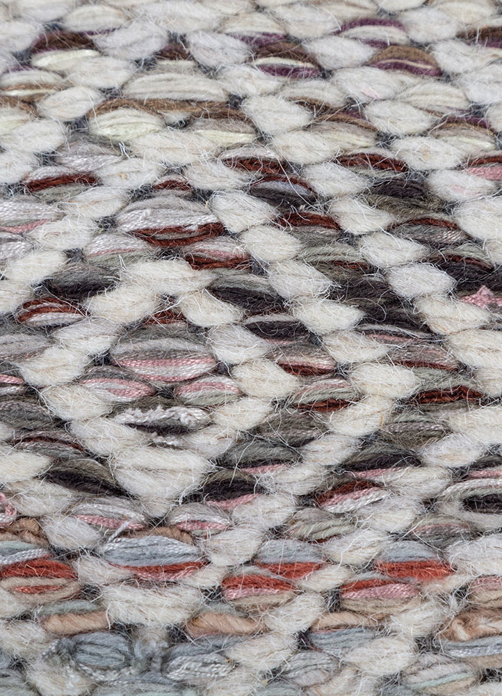 abrash gold wool and viscose flat weaves Rug - CloseUp