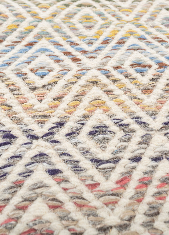 abrash gold wool and viscose flat weaves Rug - CloseUp