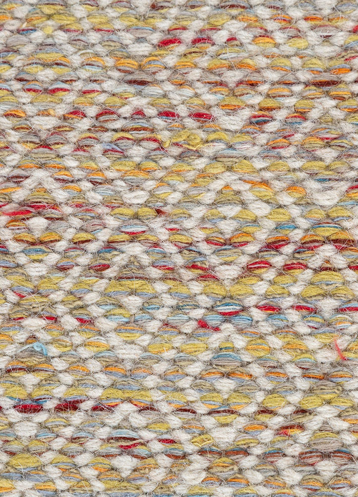 abrash gold wool and viscose flat weaves Rug - CloseUp