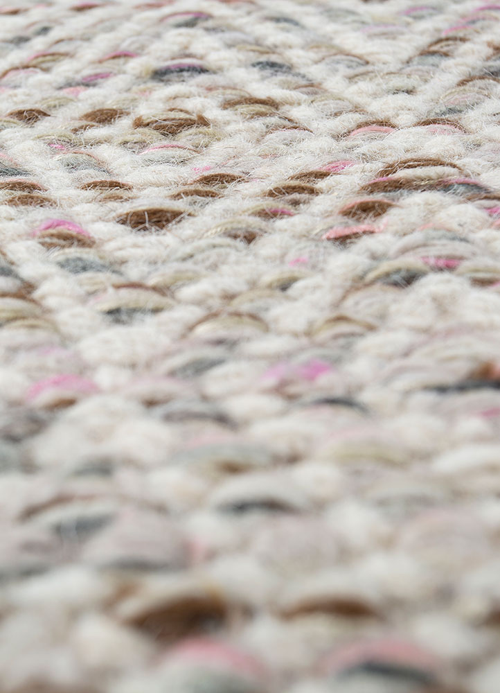 abrash beige and brown wool and viscose flat weaves Rug - CloseUp