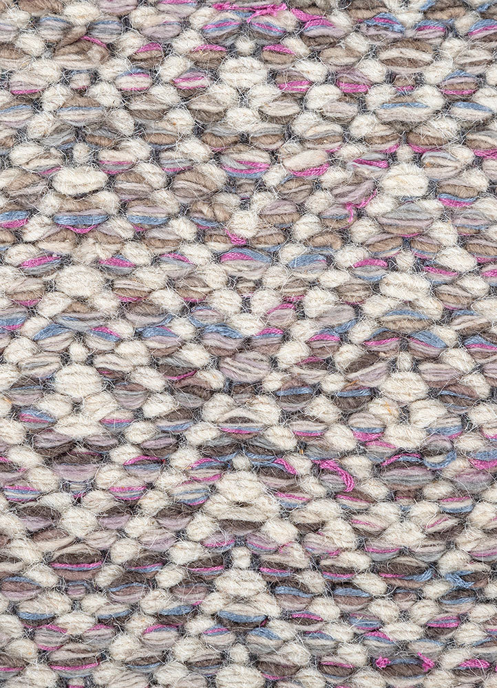 abrash red and orange wool and viscose flat weaves Rug - CloseUp