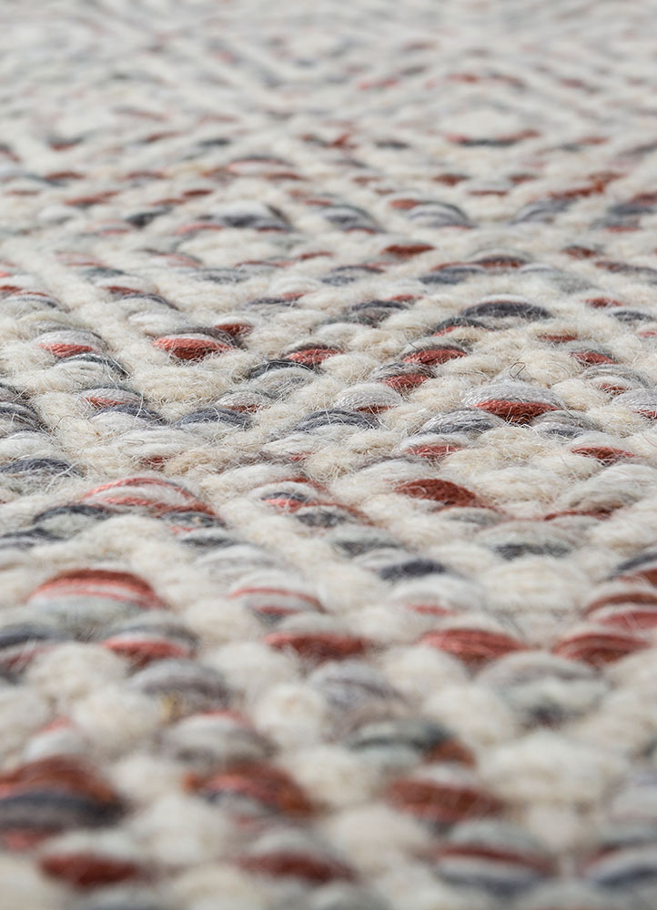 abrash blue wool and viscose flat weaves Rug - CloseUp