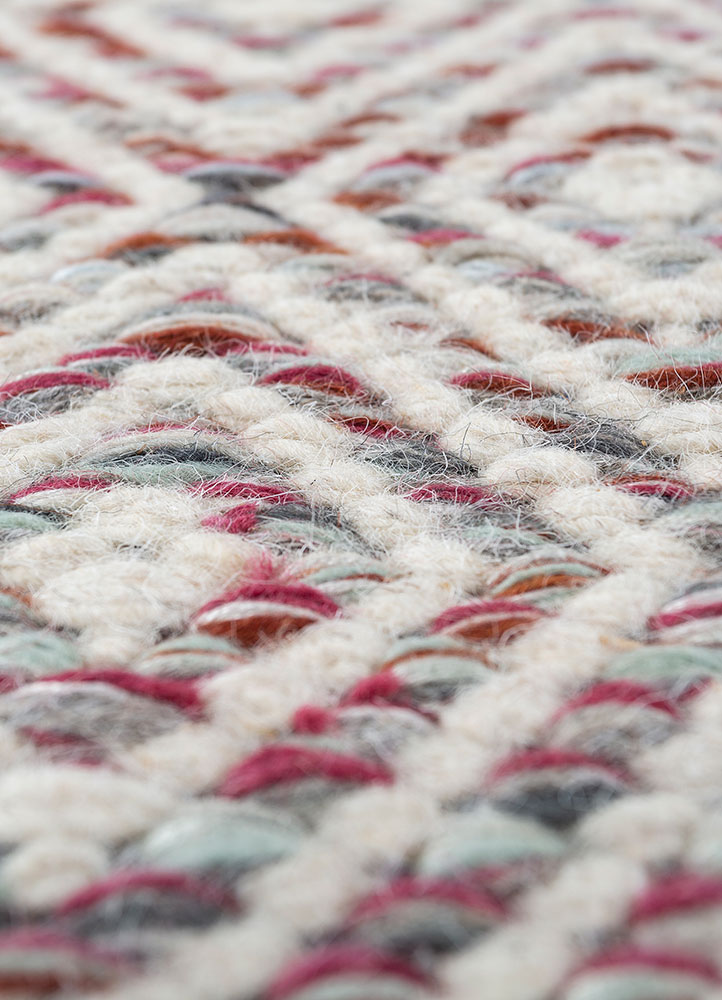abrash blue wool and viscose flat weaves Rug - CloseUp