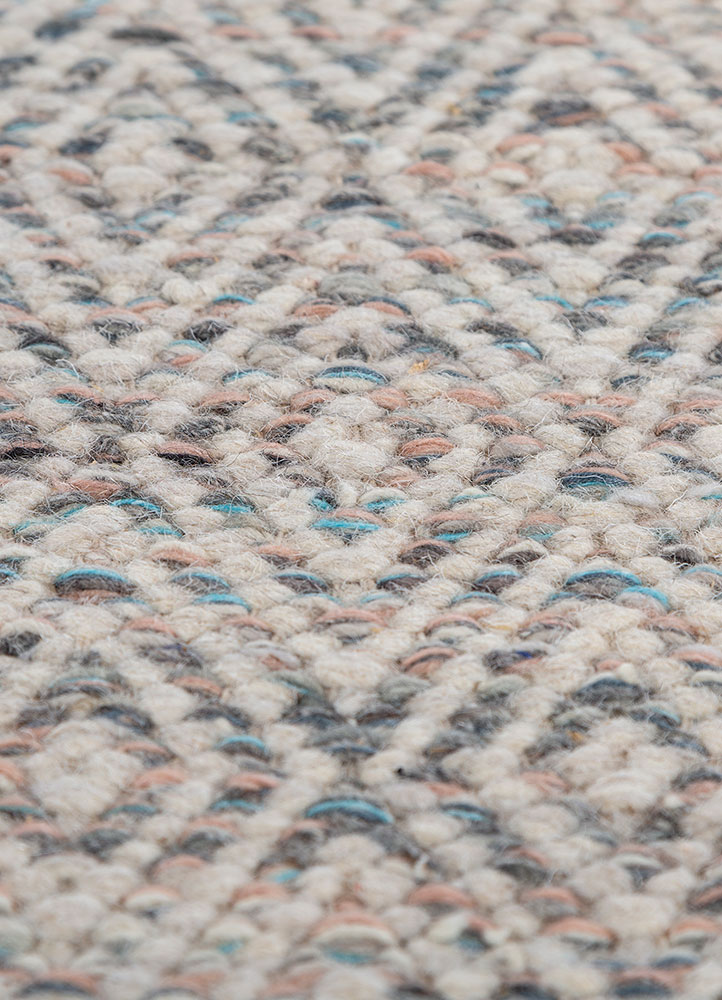 abrash red and orange wool and viscose flat weaves Rug - CloseUp