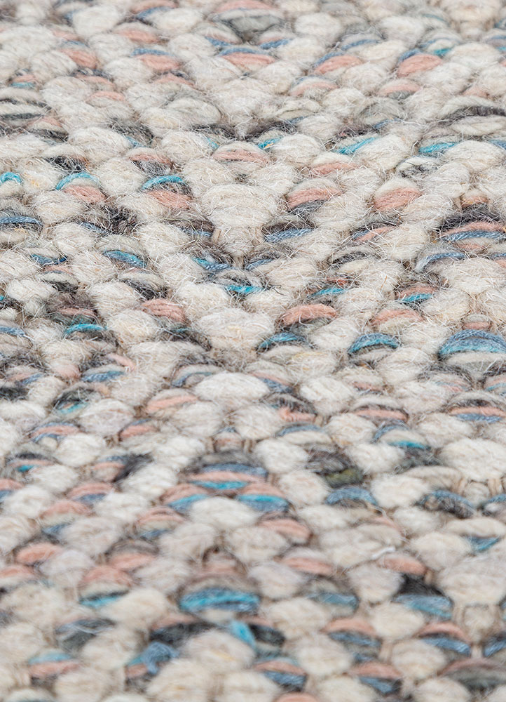 abrash pink and purple wool and viscose flat weaves Rug - CloseUp