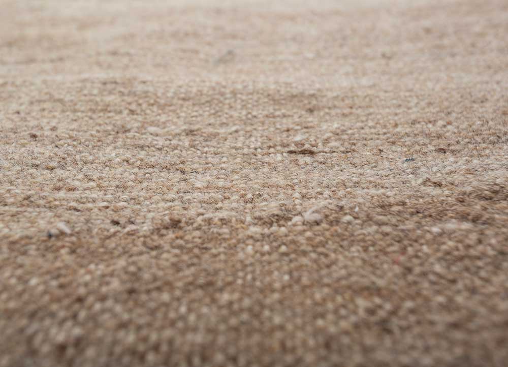 abrash ivory wool and viscose flat weaves Rug - CloseUp