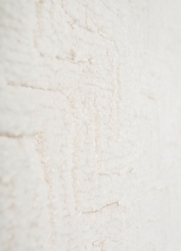 atelier ivory wool hand knotted Rug - CloseUp