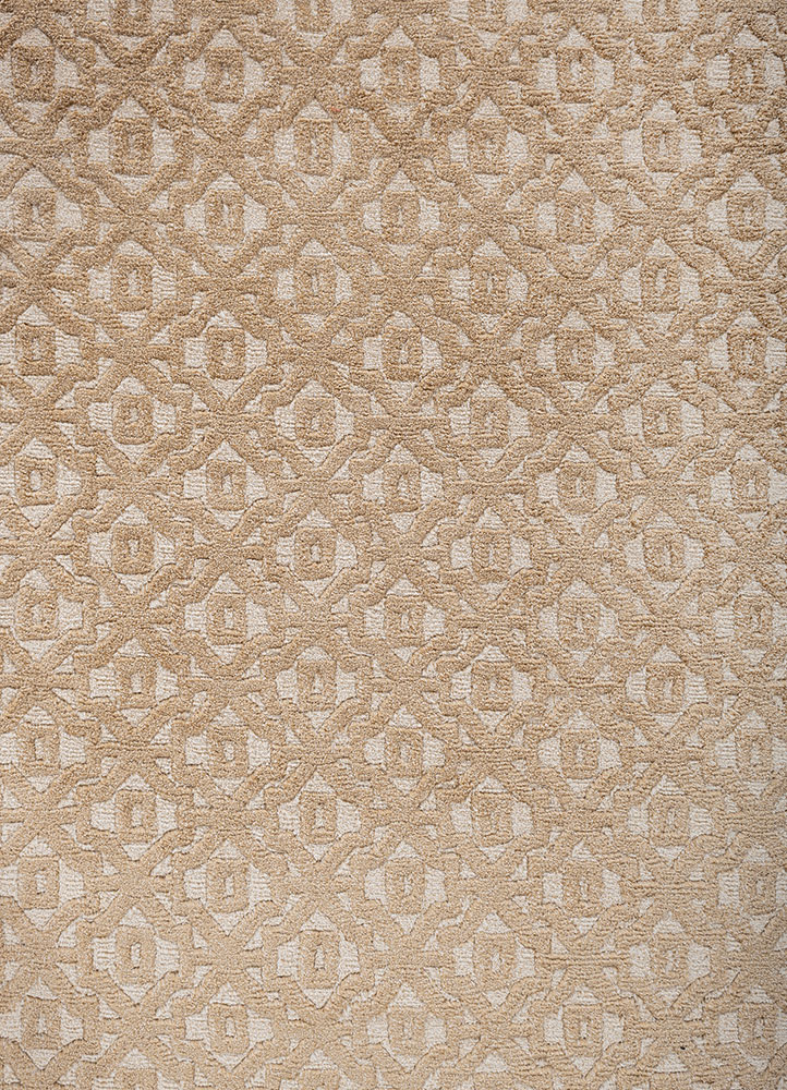 blythe ivory acrylic hand knotted Rug - CloseUp