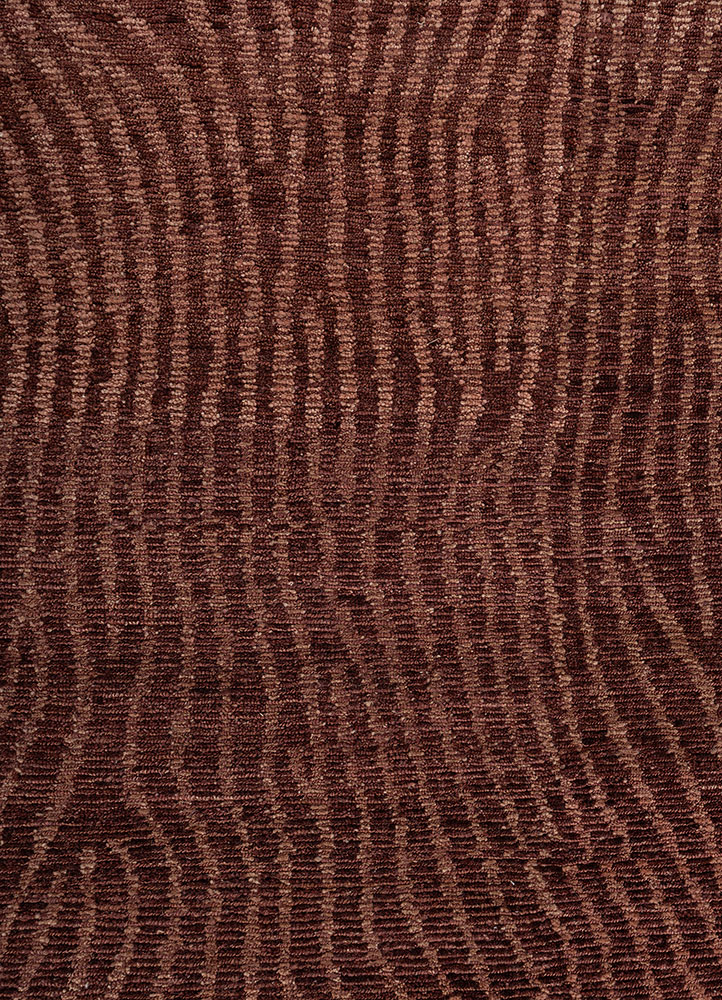aprezo red and orange wool hand knotted Rug - CloseUp