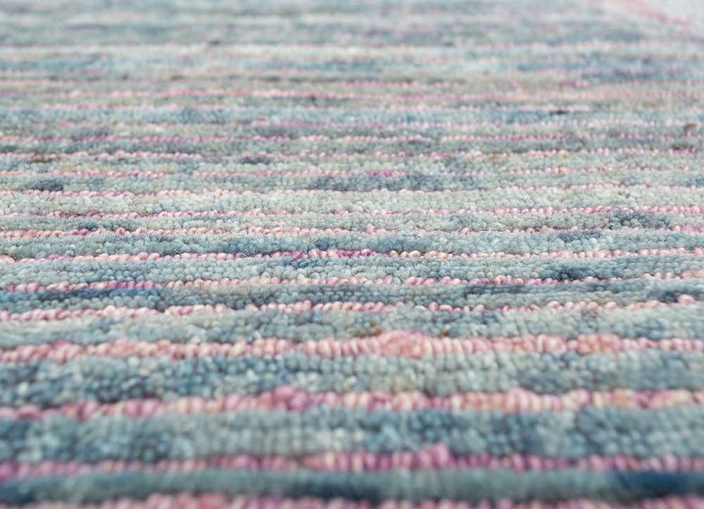 blythe pink and purple wool hand knotted Rug - CloseUp