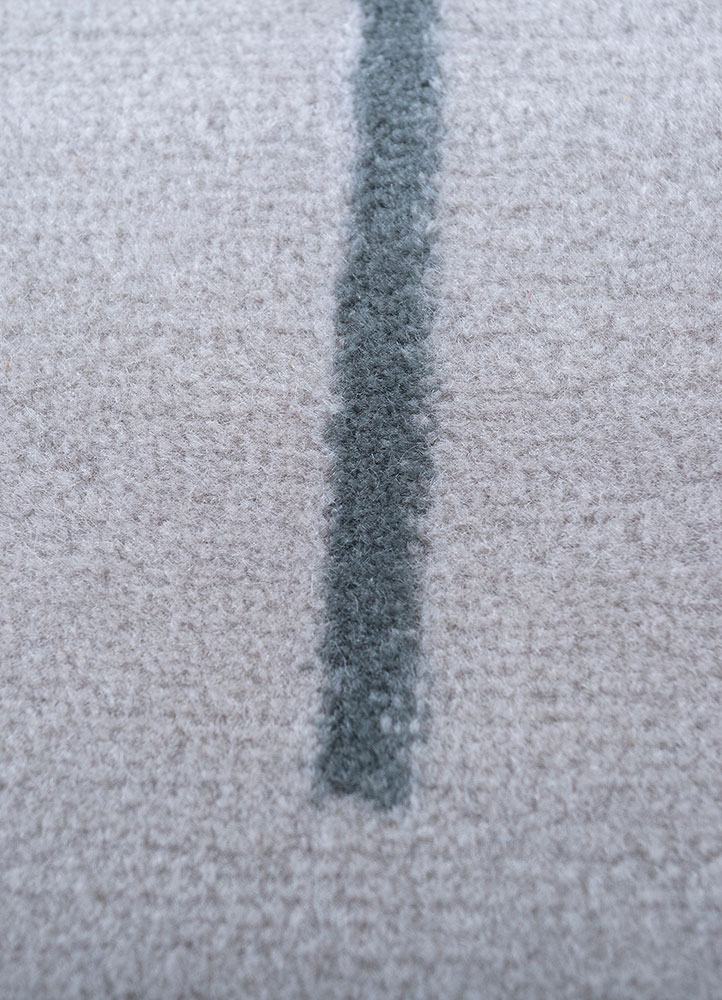 sthir ivory wool hand knotted Rug - CloseUp