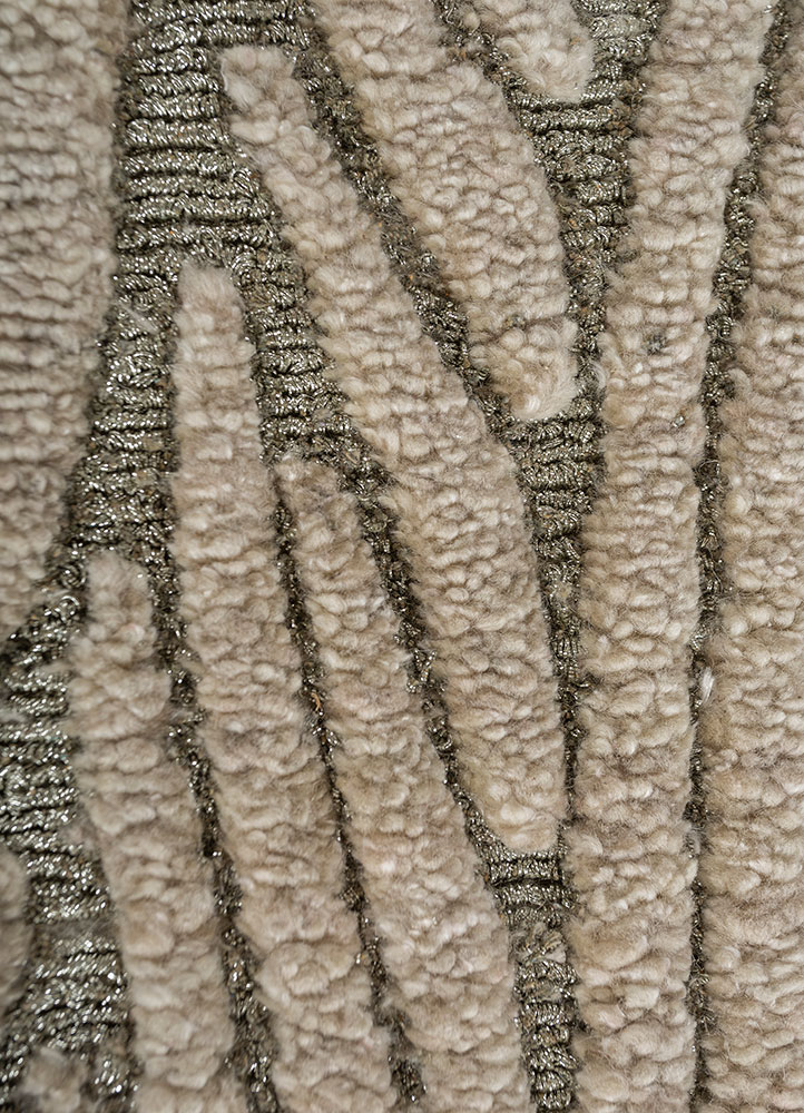 azalea gold wool hand knotted Rug - CloseUp