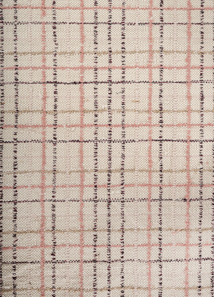 atelier ivory acrylic hand knotted Rug - CloseUp