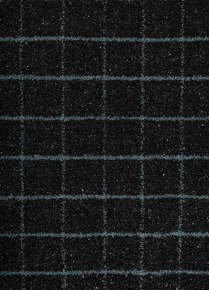 atelier blue acrylic hand knotted Rug - CloseUp