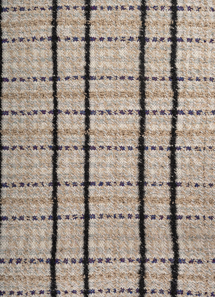 atelier grey and black acrylic hand knotted Rug - CloseUp