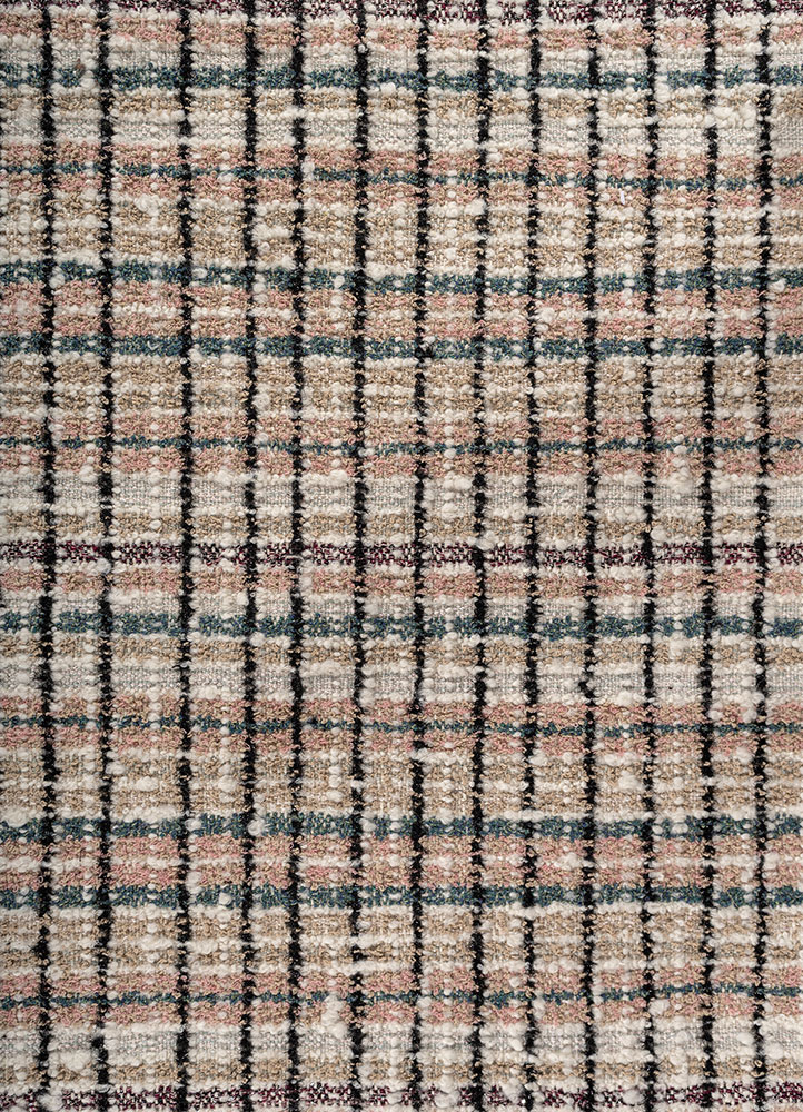 atelier ivory acrylic hand knotted Rug - CloseUp
