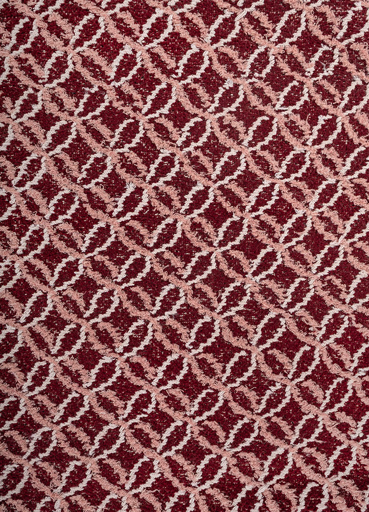 atelier ivory acrylic hand knotted Rug - CloseUp