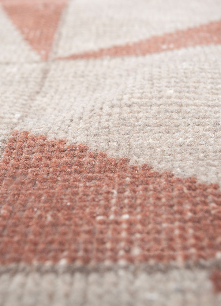 blythe beige and brown polyester hand knotted Rug - CloseUp