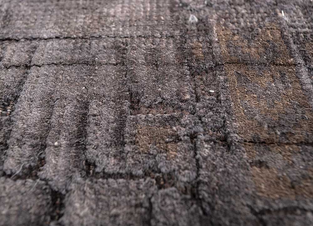 viscaya blue wool and bamboo silk hand knotted Rug - CloseUp