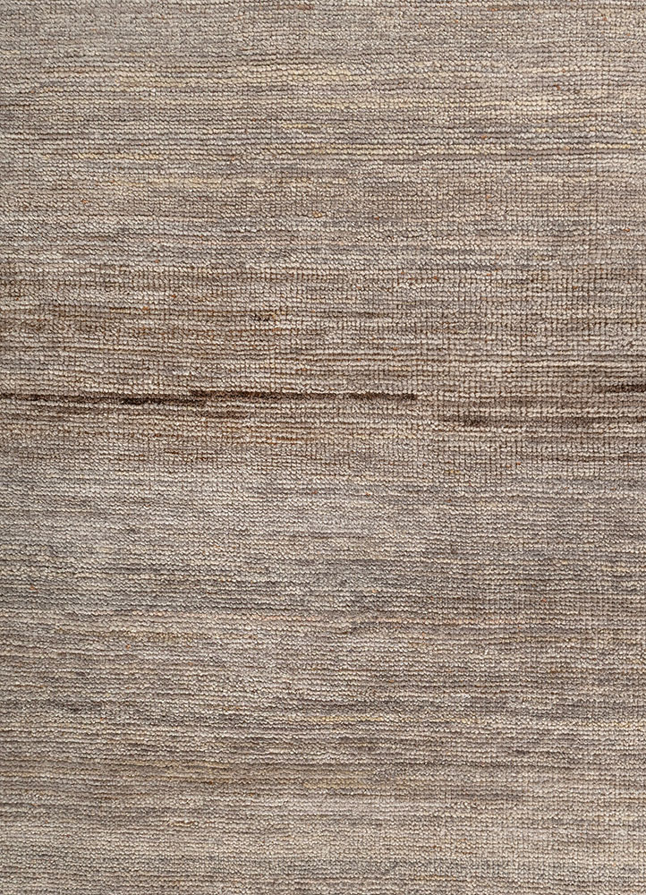 blythe beige and brown afghan wool and jute hand knotted Rug - CloseUp